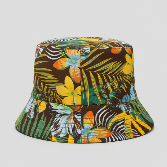 Cocoa Palm Frond Bucket Hat front view