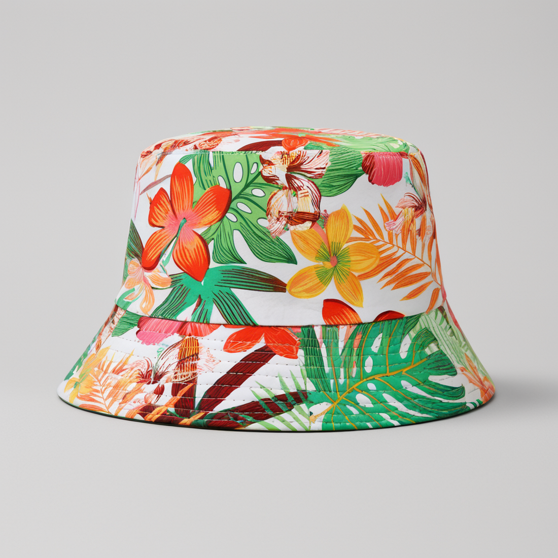 Garden Hibiscus Leaf Bucket Hat front view