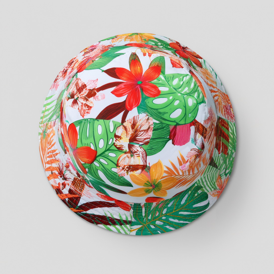 Garden Hibiscus Leaf Bucket Hat top view