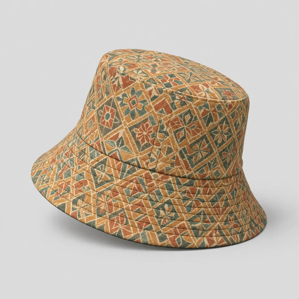 Terracotta Mosaic Bucket Hat side view