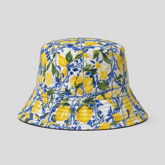 Amalfi Lemon Tile Bucket Hat front view