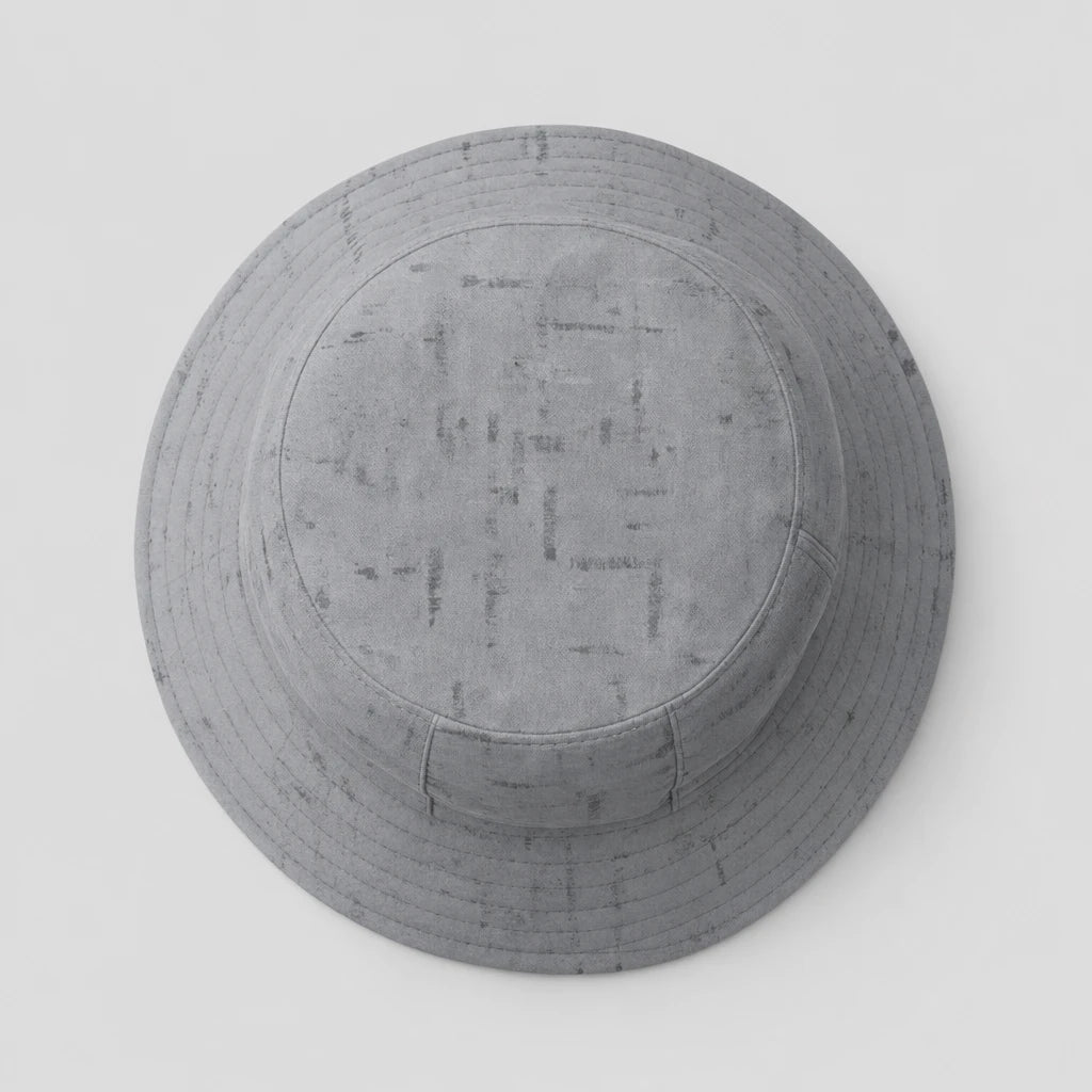 Stone Grey Utility Bucket Hat top view