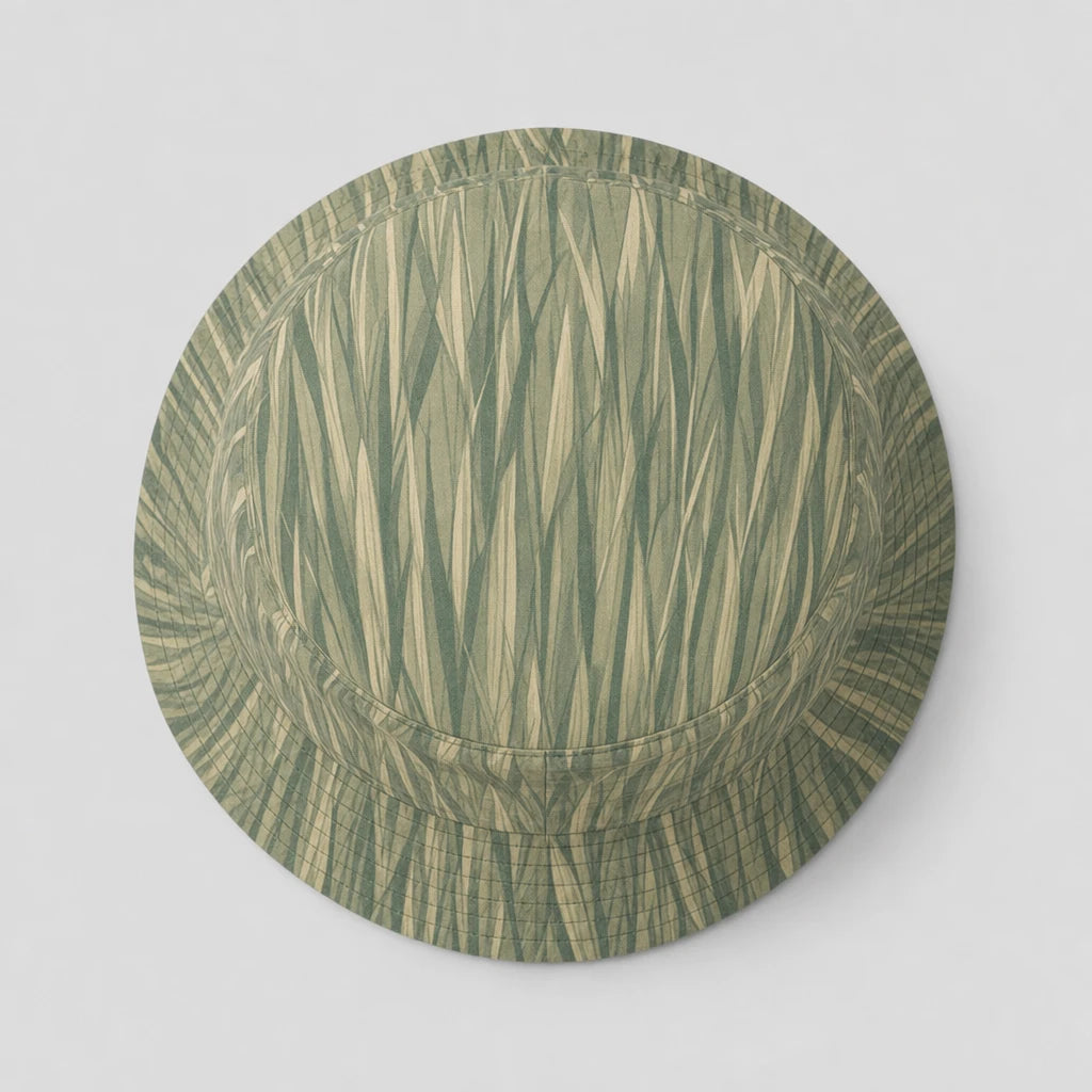 Reed Green Wetland Bucket Hat top view