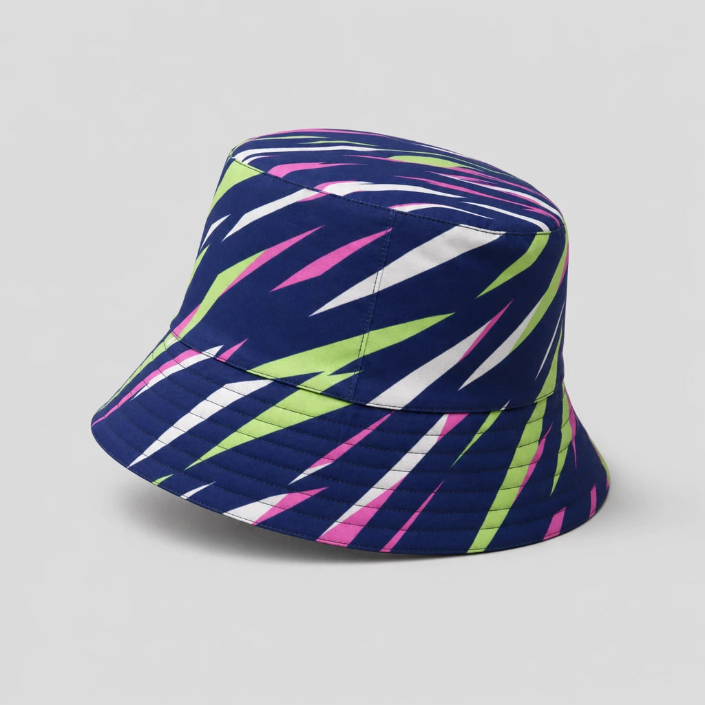 Navy Neon Streak Bucket Hat side view
