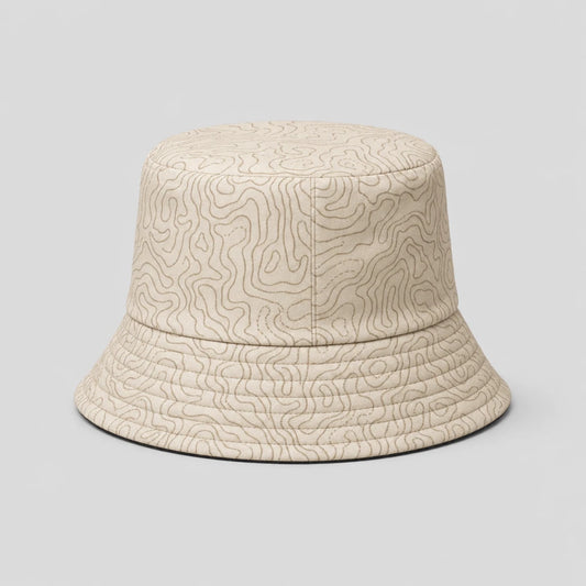 Sand Contour Map Bucket Hat front view