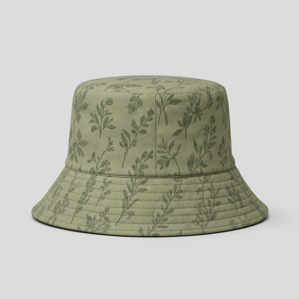 Sage Botanical Bucket Hat front view