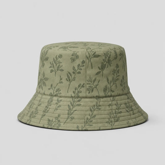 Sage Botanical Bucket Hat front view