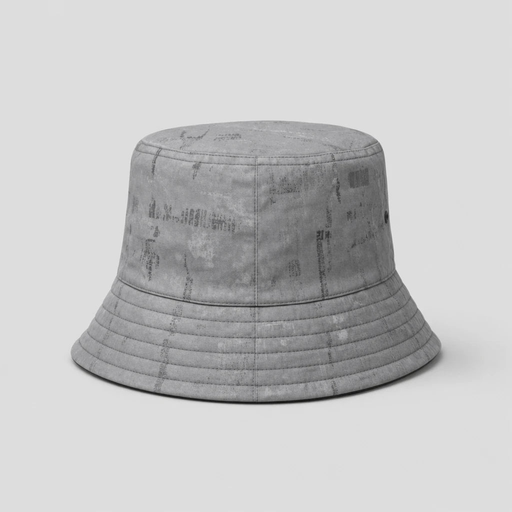 Stone Grey Utility Bucket Hat front view