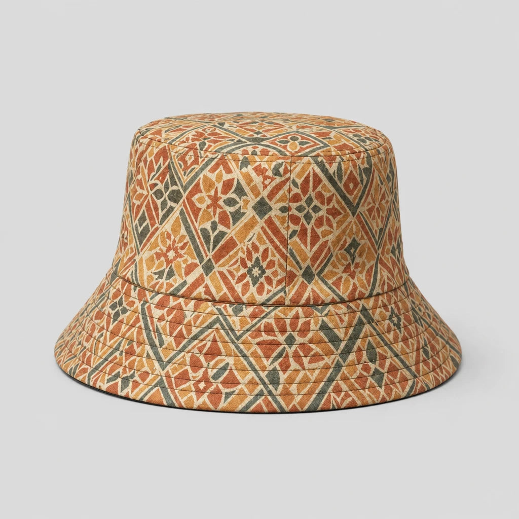 Terracotta Mosaic Bucket Hat front view