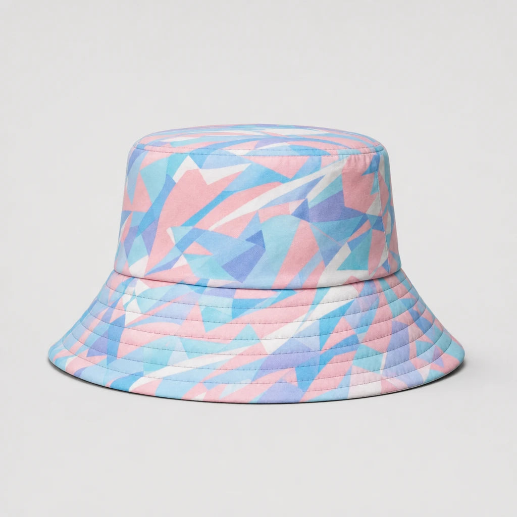 Pastel Sport Geo Bucket Hat front view