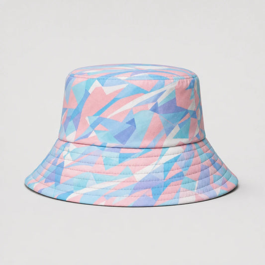 Pastel Sport Geo Bucket Hat front view