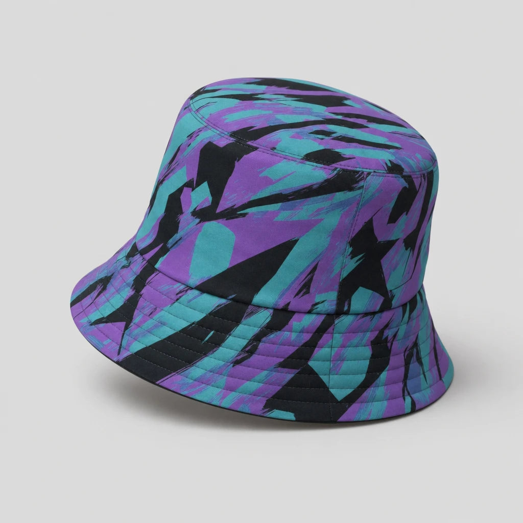 Purple Teal Pop Bucket Hat side view