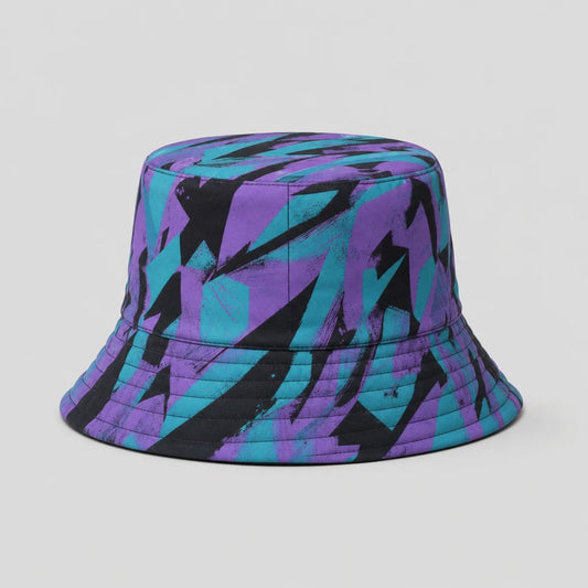 Purple Teal Pop Bucket Hat front view