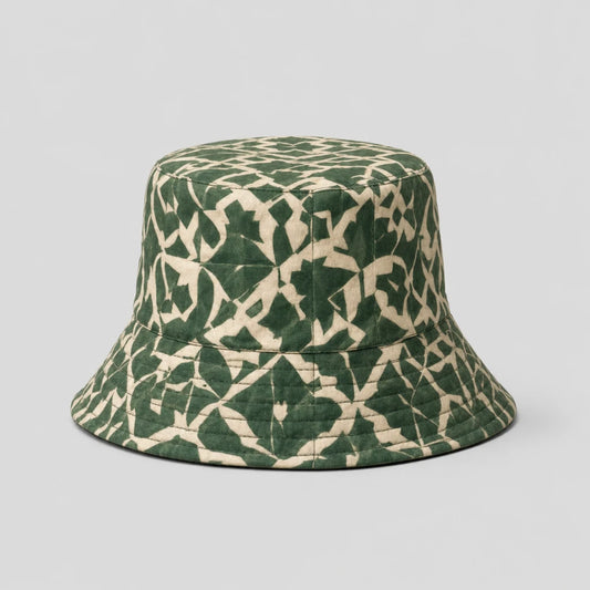 Moroccan Green Zellige Bucket Hat front view